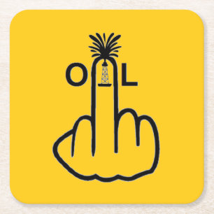 Dessous-de-verre Carré En Papier Retournement de l'huile de dessous de verre