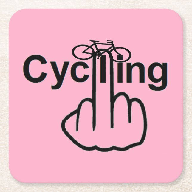 Dessous-de-verre Carré En Papier Retourner à vélo dessous de verre (Devant)