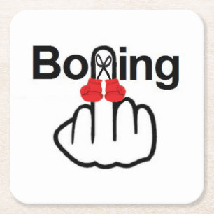 Dessous-de-verre Carré En Papier Retourner de boîte de dessous de verre