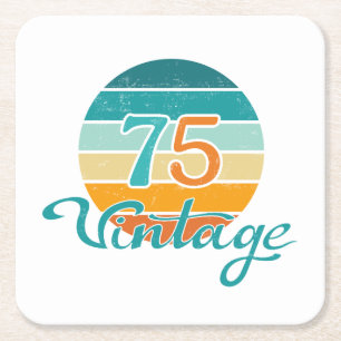 Dessous-de-verre Carré En Papier Retro Sunset 75 Vintage