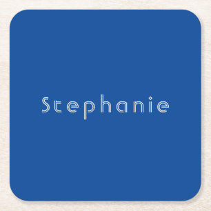 Dessous-de-verre Carré En Papier Rétro Vintage minimaliste moderne bleu