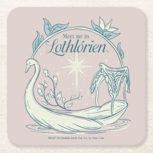 Dessous-de-verre Carré En Papier Retrouvez-moi à LOTHLORIEN™ - Bateau cygne