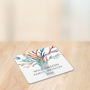 Dessous-de-verre Carré En Papier Réunion familiale personnalisée