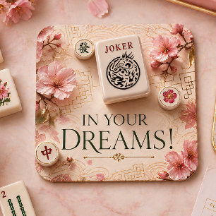 Dessous-de-verre Carré En Papier Rêves de dessous de verre Mahjong Joker élégants