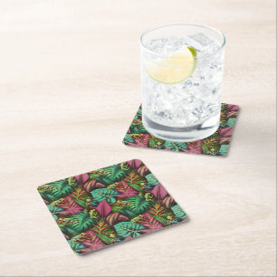 Dessous-de-verre Carré En Papier Rêves de grenouille arboricole motif de surface tr