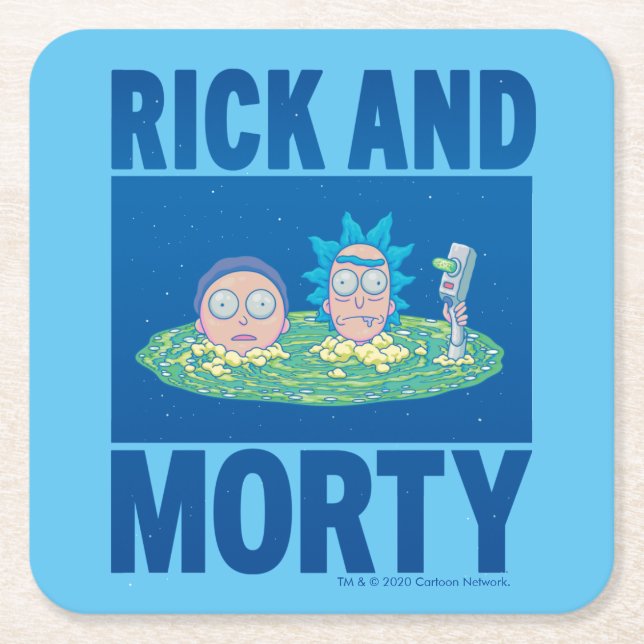 Dessous-de-verre Carré En Papier RICK ET MORTY™ | Parcourir le portail (Devant)