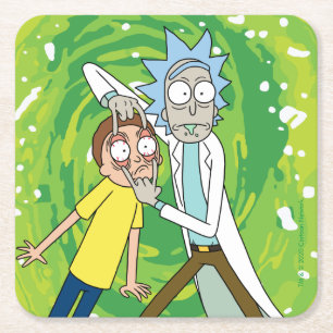 Dessous-de-verre Carré En Papier RICK ET MORTY™  Regarde Ça