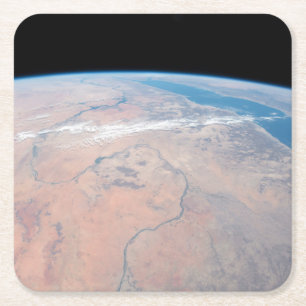 Dessous-de-verre Carré En Papier Rivière Du Nil Qui Tourne Vers Le Nord Près De La