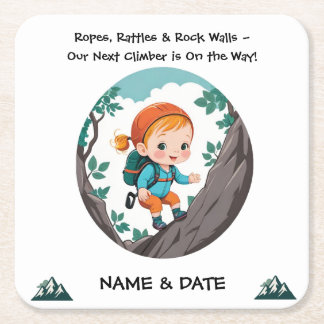 Dessous-de-verre Carré En Papier Rock Climber Aventure Thème Girl Baby