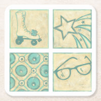 Roller Rink Woodblock Dessin de Chariklia Zarris