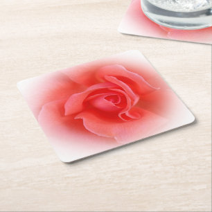 Dessous-de-verre Carré En Papier rose corail rose