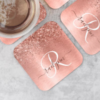 Rose Gold brossé Parties scintillant métallique No