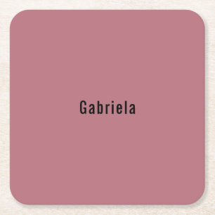 Dessous-de-verre Carré En Papier Rose Gold Color Professional tendance moderne plai