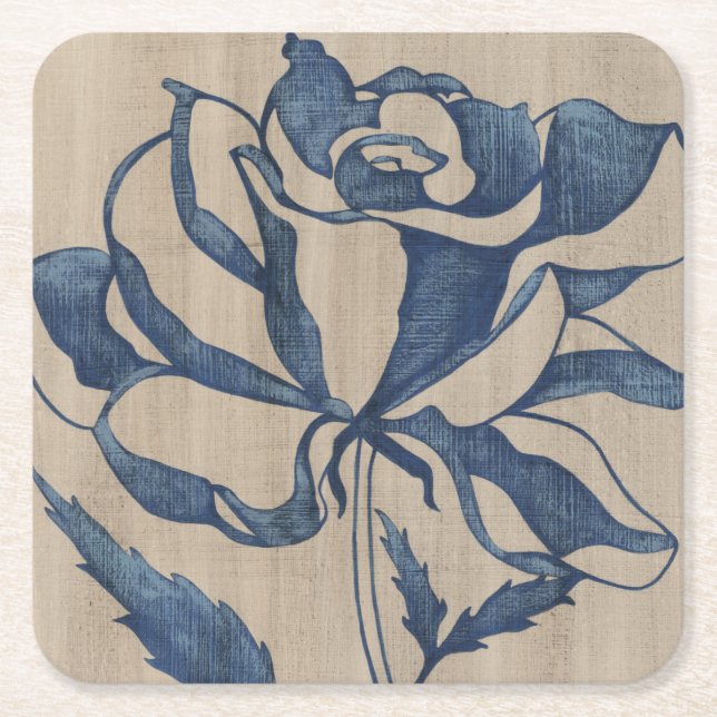 Dessous-de-verre Carré En Papier Rose Indigo (Devant)
