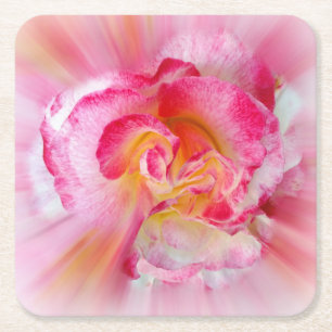 Dessous-de-verre Carré En Papier rose jaune