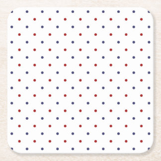 Dessous-de-verre Carré En Papier Rouge et pois navys - Prépa Classique