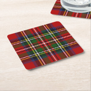 Dessous-de-verre Carré En Papier Royal Stewart Tartan
