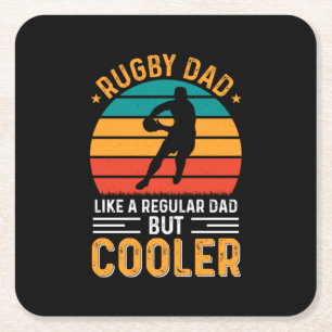 Dessous-de-verre Carré En Papier Rugby Dad