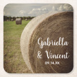 Dessous-de-verre Carré En Papier Rustic Hay Bales Mariage de Ranch<br><div class="desc">Demandez à vos invités à votre réception de mariage à la campagne décontractée, à votre fiançoire ou à votre douche nuptiale de mettre leurs lunettes de boisson sur un Dessous de verre de papier Mariage Rustic Hay Bales Ranch personnalisé. Ces dessous de verre rustiques chic et jetables sur mesure sont...</div>