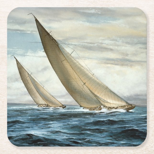 Dessous-de-verre Carré En Papier Sailing (Devant)