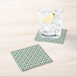 Dessous-de-verre Carré En Papier Saint-Patrick Préparatifs Shamrock Trèfle Lattice 