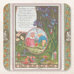 Dessous-de-verre Carré En Papier Saint-Valentin Antique Mignon Capricieux, Kate Gre