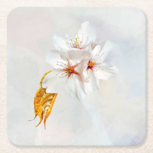 Dessous-de-verre Carré En Papier Sakura - Fleur de cerisier japonaise
