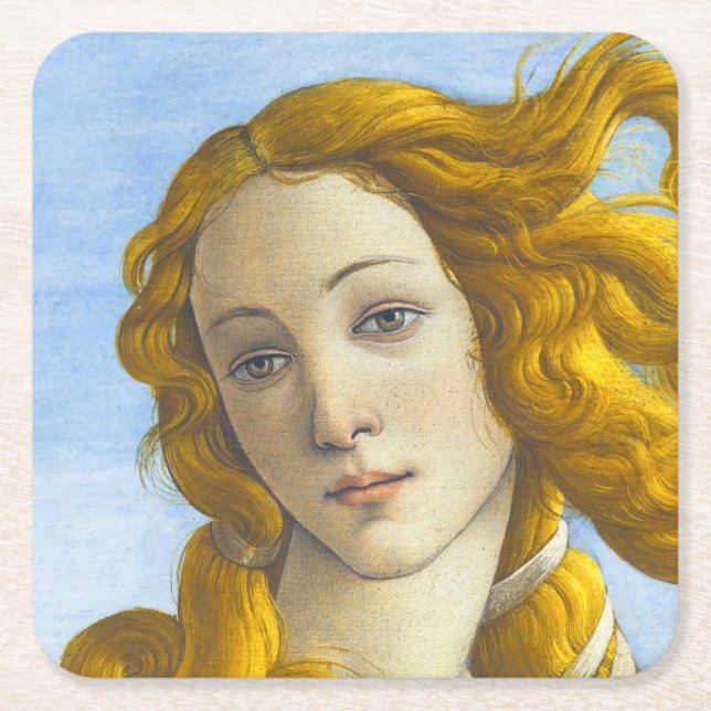 Dessous-de-verre Carré En Papier Sandro Botticelli - Détail de la naissance de Vénu (Devant)