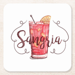 Dessous-de-verre Carré En Papier Sangria