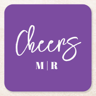 Dessous-de-verre Carré En Papier Santé violet