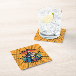 Dessous-de-verre Carré En Papier Satisfaction Motivation commerciale Bande dess