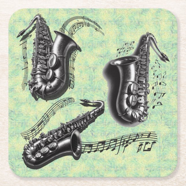 Dessous-de-verre Carré En Papier Sax (Devant)