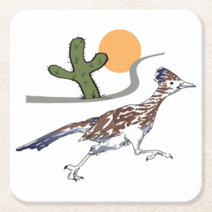 Dessous-de-verre Carré En Papier Scène de Roadrunner