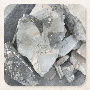 Dessous-de-verre Carré En Papier schiste de Dessous de verre Rock