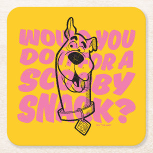 Dessous-de-verre Carré En Papier Scooby-Doo  Le Feriez-Vous Pour Un Snack Scooby ?
