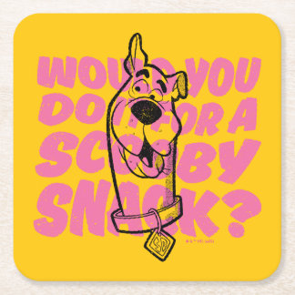Dessous-de-verre Carré En Papier Scooby-Doo |Le Feriez-Vous Pour Un Snack Scooby ?