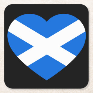 Dessous-de-verre Carré En Papier Scotland Heartflag dessous de verre cn