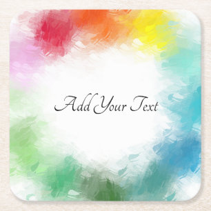 Dessous-de-verre Carré En Papier Script Calligraphié personnalisé Modèle moderne