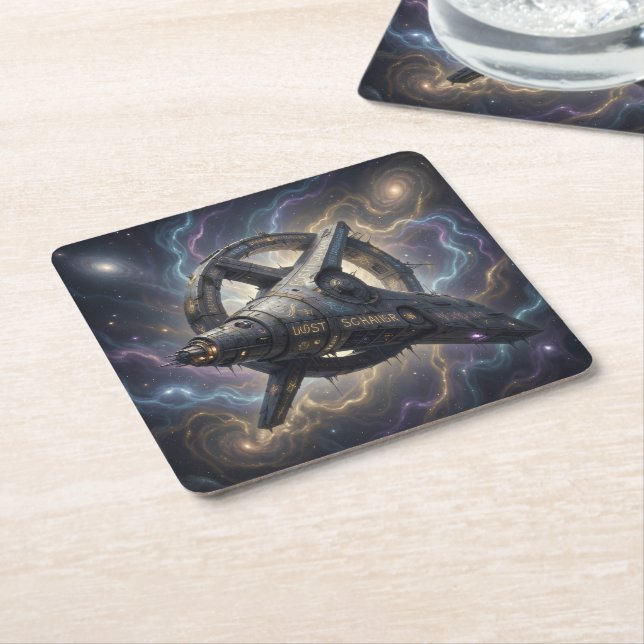 Dessous-de-verre Carré En Papier Sentier Stellaire – Voyage à travers l'univers´7 (Incliné)