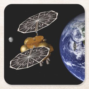 Dessous-de-verre Carré En Papier Séparation Du Véhicule D'Entrée Sur Une Mission Ma