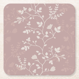 Dessous-de-verre Carré En Papier Sérénade botanique XL 3 silhouette florale délicat