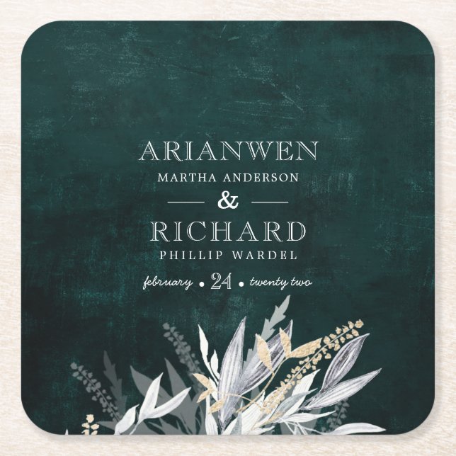 Dessous-de-verre Carré En Papier Serre Vintage foncée avec drapeaux cadeaux de Foli (Devant)