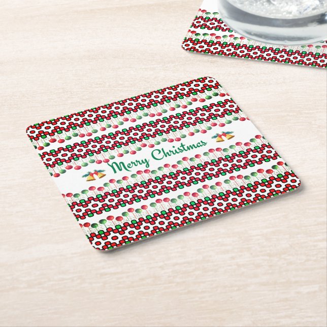 Dessous-de-verre Carré En Papier Serviettes de Noël (Incliné)