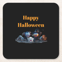 Serviettes en emoji de Joyeux Halloween.