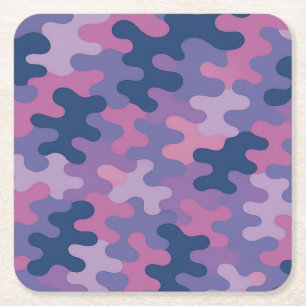 Dessous-de-verre Carré En Papier Set de dessous de verre camouflage en pâte à papie
