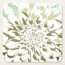Set de dessous de verre en papier fleur de dahlia