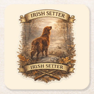 Dessous-de-verre Carré En Papier Setter irlandais
