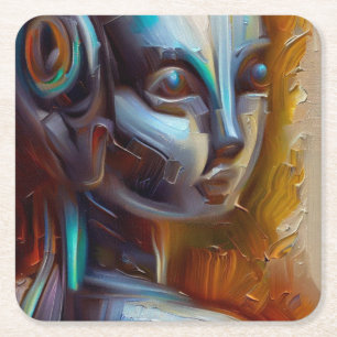 Dessous-de-verre Carré En Papier SF - Héros de l'intelligence artificielle 3