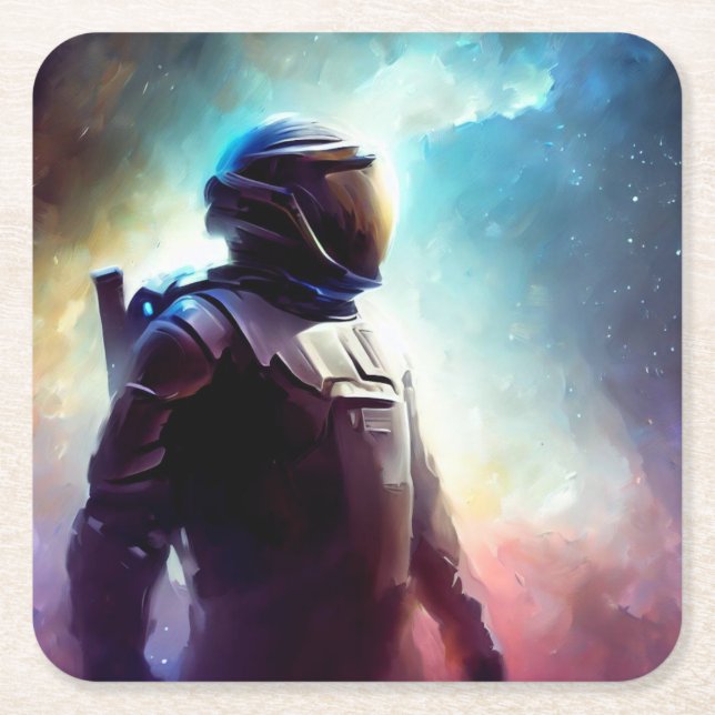 Dessous-de-verre Carré En Papier SF Space Hero 3 (Devant)