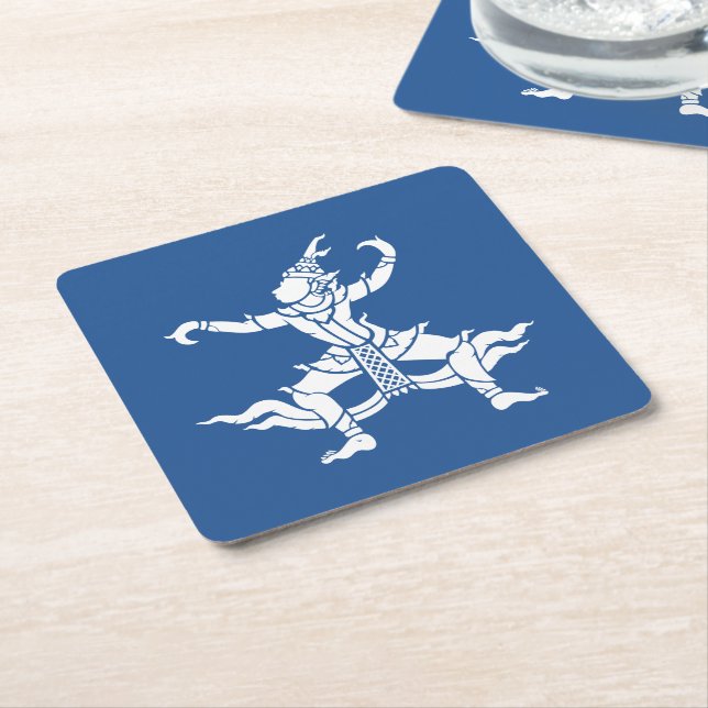 Dessous-de-verre Carré En Papier SIX Danseuse thaïlandaise ⚠ Thaïlande ⚠ (Incliné)